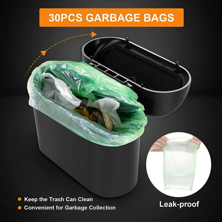 Car Trash Can with Lid,Leak Proof Mini Vehicle Trash Bin with 1