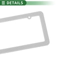 thumbnail image 6 of Unique Bargains License Plate Frame Stainless Steel Car License Plate Frame Bracket with Screws Caps 2 Hole Round Hole Wide Frame Silver Tone, 6 of 7