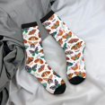 thumbnail image 5 of Hirioo Colorful Butterfly Pattern Adult Middle Tube Socks Breathable Sock Non-Pilling,Contrasting Color Design, 5 of 6