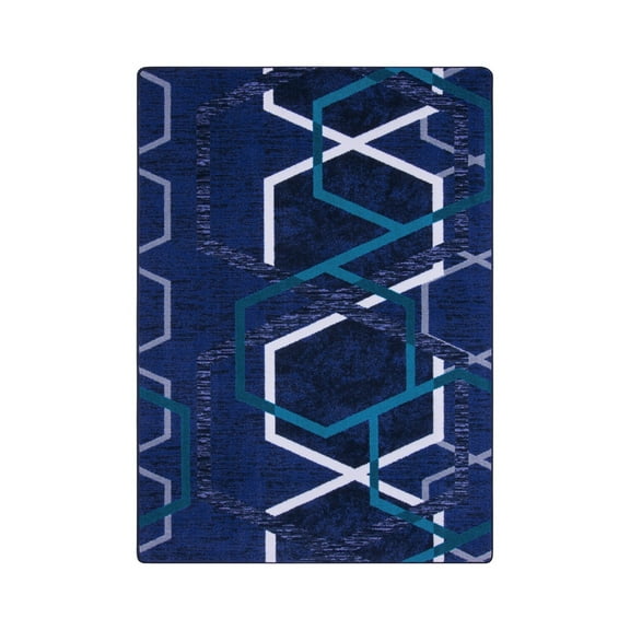 Double Helix 7'8" x 10'9" Area Rug In Color Violet-Color:Violet,Material:Nylon