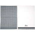 thumbnail image 3 of Pavilion Gift Company Checkered Patterned Kitchen Bathroom Tea Towels, 27.5"L x 19.75"W, Black & White, 3 of 8
