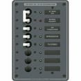thumbnail image 2 of Blue Sea Systems 8027 Traditional Metal Panel, AC Main + 6 Positions, 5-1/4 W x 7-1/2 H, 2 of 2