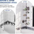 thumbnail image 6 of Corner Shower Caddy Tension Pole,Adjustable 30-120 Inch Bathroom Organizer Storage,Rustproof 6-Tier Shower Corner Shelves,Towel Rack, Toothbrush Holder, Soap Dish Organizers, 6 of 18