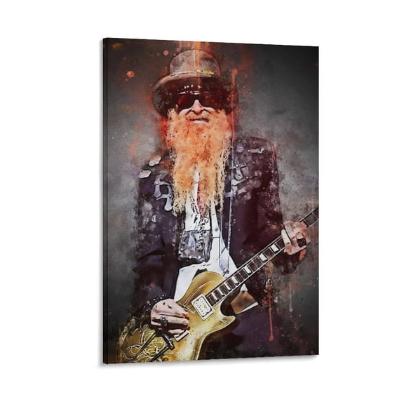 Billy Gibbons Canvas Poster Wall Art Picture Painting Poster Canvas Print Posters Artworks Bedroom Living Room Decor 24x36inch(60x90cm)