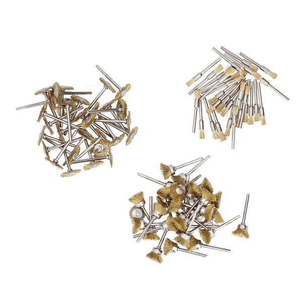 Metal Grinding Brush, Drill Attachment Assorted Brass Wire Wheels For