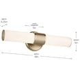 thumbnail image 2 of 55191CPZLED Kichler Lighting Sashi - 18.5W 1 LED Wall Sconce-5 Inch Tall and 18 Inch Wide-Champagne Bronze Finish, 2 of 5
