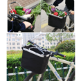 thumbnail image 5 of Cesta para bicicleta Manillar Portaequipajes para bicicleta Bolsa para andar en bicicleta Bolsa para portaequipajes delantera para bicicleta de ciclo Bolsa-Cesta móvil negra, 36 CM * 26 CM * 24 CM, letras grises ER, 5 of 5