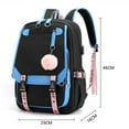 thumbnail image 3 of Fashion Casual Backpack with USB Charge Port Student Shoulder Bookbag (Green), 3 of 6
