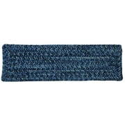 Set of 13 Blue Handmade Braided Stair Tread Rug 28"