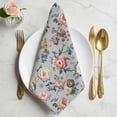 thumbnail image 2 of Vintage Spring Floral Cloth Napkins, Farmhouse Flowers Blue Vintage Washable and Reusable Dinner Napkins Set of 2, Table Napkin for Kitchen Party Birthday Wedding Hotel Housewarming 20"x20", 2 of 9