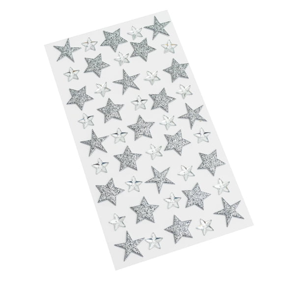 Recollections Silver Glitter Star Stickers, 12 Packs: 45 ct. (540 total)