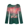 thumbnail image 5 of Awdenio Spring Winter Hoodie for Women Fashion 2025 Happy New Year Print Crewneck Long Sleeve Loose Sweatshirt Capless Tops, 5 of 5