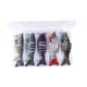 thumbnail image 5 of 5 piezas de pescado señuelos de pesca realista swimbait realista cebos duros de hundimiento para bagre de carpa de salmón de minnow bagre, 5 of 8