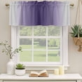 thumbnail image 2 of Purple Grey Ombre Curtain Valances for Windows, Kitchen Valance Window Treatments Panel 2 Pack, Farmhouse Gradient Minimalist Rod Pocket Short Curtains for Bathroom Bedroom 42 x 18 Inch, 2 of 8
