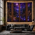 thumbnail image 6 of Fantastical Moonlit Forest With Viewed Through Paneled, Mystical Fantasy for Space Lovers, Wall Decor, Thanksgiving Hostess Gift, Tapestry Wall Hanging for Dorm and Living Room, 6 of 7