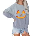 thumbnail image 2 of Camiseta de manga larga con cuello redondo y estampado divertido de Halloween para mujer Fridja fjkfkj913, 2 of 4