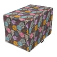 thumbnail image 1 of Floral Dog Crate Cover, Top View Cluttered Flowers Petals and Leaves Botanical Retro Look Illustration, Easy to Use Pet Kennel Cover Small Dogs Puppies Kittens, 7 Sizes, Multicolor, by Ambesonne, 1 of 6