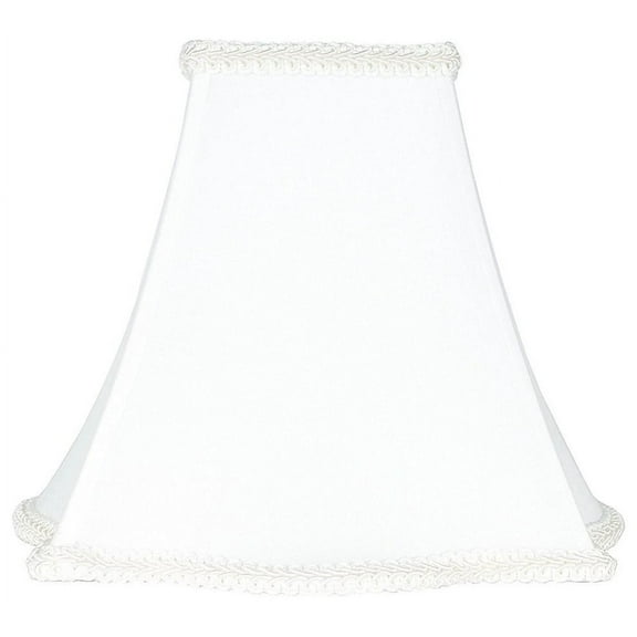 Urbanest Scalloped Box Lamp Shade, 5x12x10", Off White