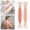 Orange, variant on 35.6" Extendable Silicone Back Scrubber for Shower, Back Washer with Long Strap Handle, Dual-Sided Silicone Body Brush for Men and Women