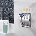 thumbnail image 5 of Soporte autoadhesivo para cepillos de dientes, soporte para cepillos de dientes de baño de acero inoxidable montado en la pared Pasta de respaldo de cocina duradera montada en la pared, sin taladrar (3 agujeros) Ormromra WLJ-1182, 5 of 5