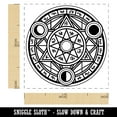 thumbnail image 2 of Magic Summoning Circle with Runes Self-Inking Rubber Stamp Ink Stamper - Black Ink - Small 1 Inch, 2 of 7