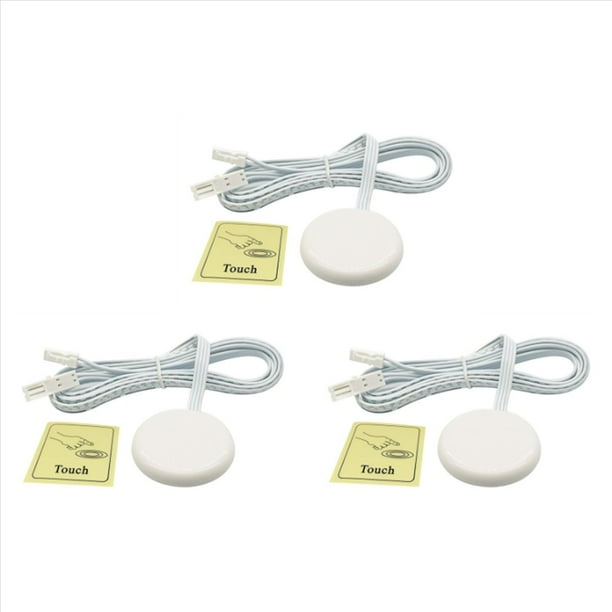 3X Panel de Madera Penetrable, Sensor Táctil Inalámbrico, Interruptor de Luz LED, Control de Barrido Manual, Regulador de Intensidad Táctil Regulable