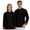 Black, variant on Chef Coats for Men Double-Breasted Bakery Cook Coat Long Sleeve Soft Comfy Restaurant Uniform Black 2XL