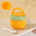 thumbnail image 5 of Breakfast Cups with Lids and Spoon, Reusable Cereal Yogurt Cup, Plastic Oats Container for School Office Car, Portable, Leak Proof Locking Lid, Orange, 5 of 6