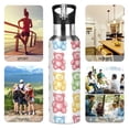 thumbnail image 7 of Yayeee 33oz Insulated Water Bottle Double Wall Stainless Steel with Flip Straw Lid, Gummy Bear Pattern, 7 of 7