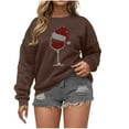 thumbnail image 4 of Aofany Christmas Sweaters for Women, Plus Size Pullover Shirt For Women Merry Christmas Women Casual Long Sleeve O-Neck Sweatshirt Pullover Blouse, 4 of 6