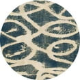 thumbnail image 1 of Ahgly Company Machine Washable Indoor Round Abstract Blue Moss Green Area Rugs, 7' Round, 1 of 7