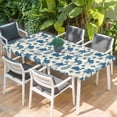 thumbnail image 2 of Tropical Plants Table Cloths for 3 Foot Rectangle Tables, Summer Farmhouse Vintage Blue Camels Patio Waterproof Elastic Fitted Tablecloths, Washable Rectangular Table Cover for Camping, 2 of 8
