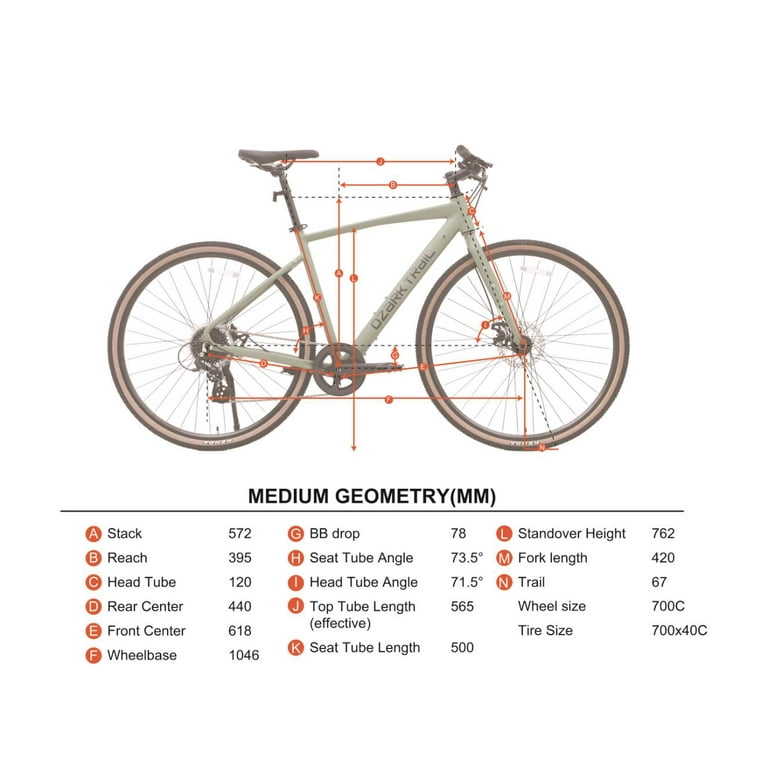 Ozark Trail 700C G.1 Explorer Flat Bar Gravel Bike, Medium Frame