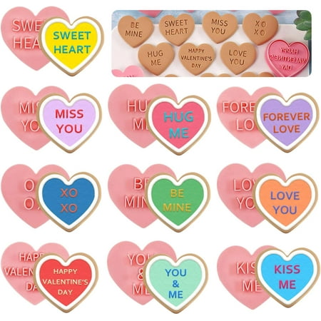 

Valentines Cookie Cutters - Heart Shapes for Baking (10 Pcs)
