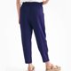 thumbnail image 3 of Pantalones casuales de mujer Color puro botón cintura elástica pantalones largos sueltos para mujer para uso diario al aire libre azul purpúreo XL, 3 of 5
