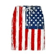 thumbnail image 5 of Brnmxoke Men's 9" Swim Trunks Quick Dry Bathing Suit American Flag Stars Stripes Beach Swmming Shorts Patriotic Swimwear with Pockets Red,XXXL, 5 of 5