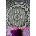 thumbnail image 2 of Queen Black Grey Tapestry Mandala Art Hippie Wall Hanging Bohemian Bedspread Tapestries 81"x88", 2 of 2