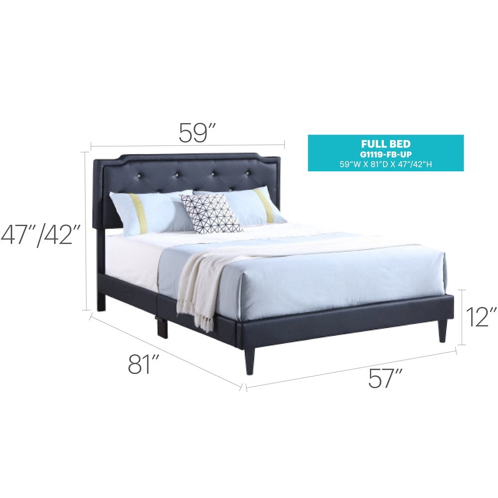 Glory Furniture Deb Full Bed in Black Color
