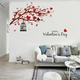 thumbnail image 3 of Valentine's Day Wall Decals Love Heart Wall Stickers Valentine's Day Pink Heart Tree Home Bedroom Decor Decals Peel and Stick for Valentines Wedding Anniversary Party Supply,Red, 3 of 6