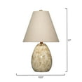 thumbnail image 2 of J&D Designs Raindrop Ceramic Table Lamp with Linen Shade Off White, 2 of 3