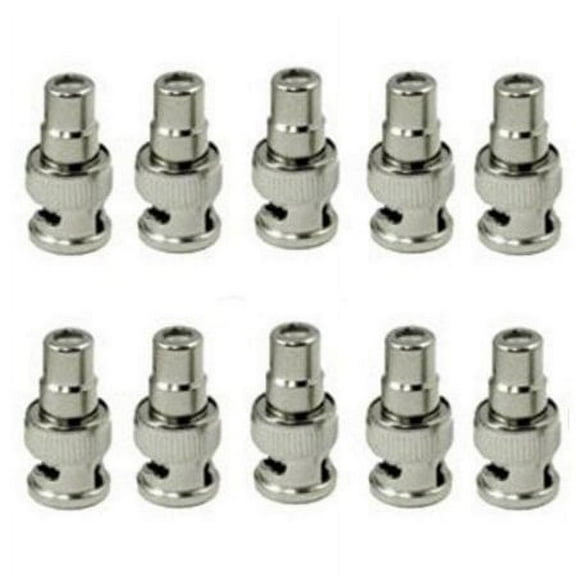VideoSecu 10 BNC Male to RCA Female Connector for CCTV Security Camera Cable Wire Cord 1l2