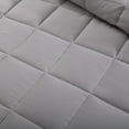 thumbnail image 5 of Evolive All Season Pre Washed Soft Microfiber White Goose Down Alternative Comforter with Box Stitching (Grey, Full/Queen), 5 of 5