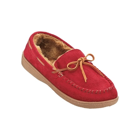 

AmeriMark Women s Adult Moccasin Slipper Slippers Red 8 Wide US Women