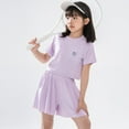 thumbnail image 2 of SJLDQY Girls Summer Clothing Set Casual Badminton Training Tops Shorts 2Pcs Sports Suit Lightweight Quick Drying Sportswear Sets, 2 of 3