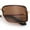 Gold - Brown, variant on Mens Rimless Narrow Rectangle Dimensional Metal Frame Sunglasses Gold - Brown