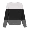 thumbnail image 6 of GigrtiJin Women's Fall Casual Color Block Sweatshirts Oversized Long Sleeved Blouses Round Neck Tops with Pocket, 6 of 6