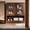 Walnut, variant on OMCHOM 24.4" Wall Mounted Storage Cabinet Wall Hanging Storage Organizer with 2-Tier Double Door Cabinet and Drawer Shelf, Saving Space Mount Furniture for Bathroom Organization, Walnut