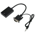 thumbnail image 2 of Cable adaptador de interfaz multimedia VGA a HD con cable de audio Convertidor VGA 1080P, 2 of 12