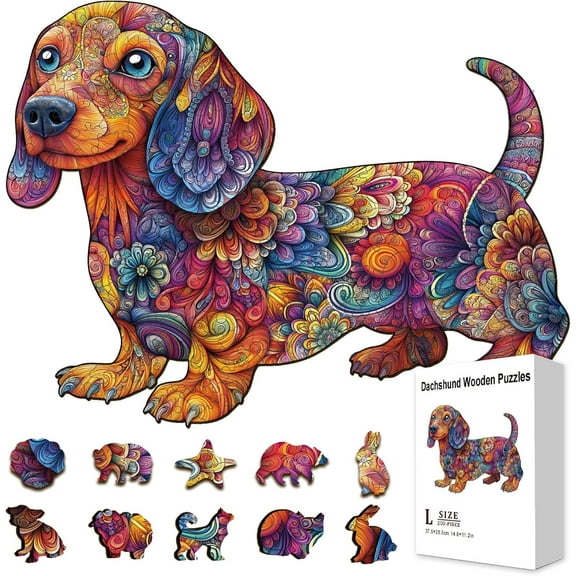 200Pcs Dachshund Wooden Jigsaw Puzzles