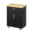 thumbnail image 3 of Walsunny Kitchen Island Table Stand avec Rangement sur Roulettes, Chariot de Cuisine Roulant Armoire de Rangement avec Tiroir, Noir, 3 of 8